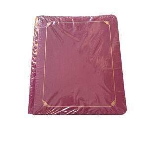 Sealed Creative Memories 8.5 X 11 Mauve Wine Burgandy Scrapbook Album Gold Trim